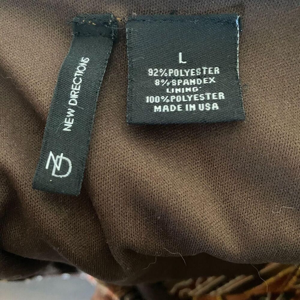 Vintage Made in USA Fairycore Boho Brown Paisley Handkerchief Asymmetric Top L - Picture 8 of 8